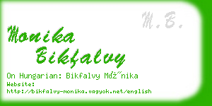 monika bikfalvy business card